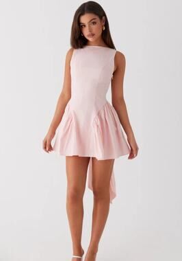 Peppermayo Invited Mini Dress Pink Open Back Sleeveless Size 4 NWT